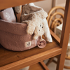 Grain knit storage basket - pink