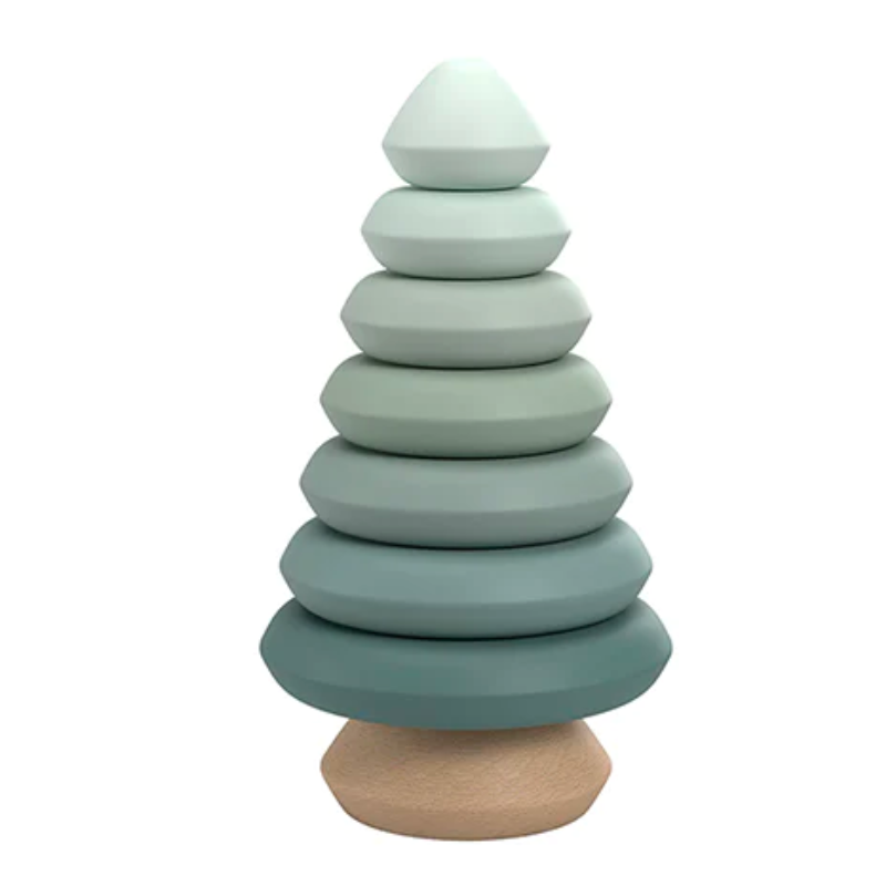 Stacking tower - forest green