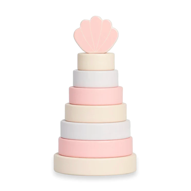 Stacking tower - pink shell