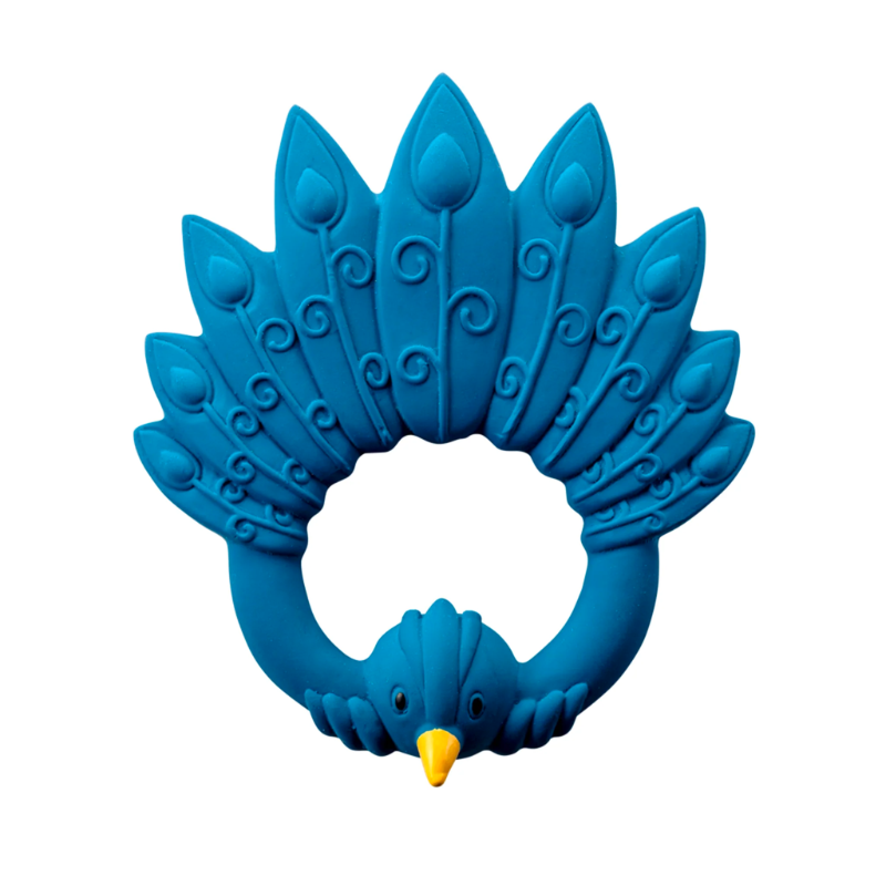 Teething ring - Blue peacock