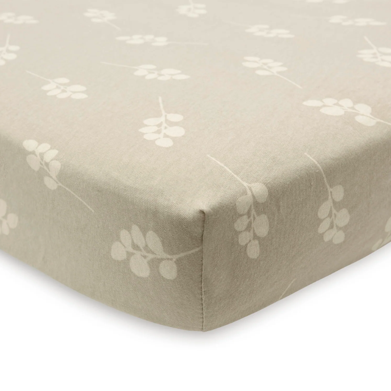 Twigs fitted sheet - olive - several sizes