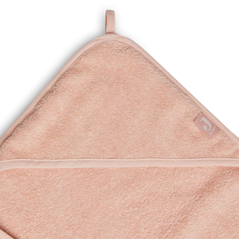 Terry cotton bath cape - powder pink